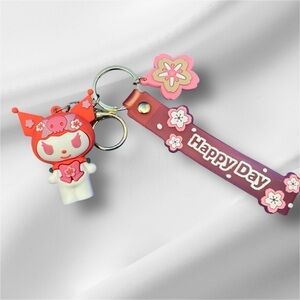 Kuromi Keychain - Pink Happy Day